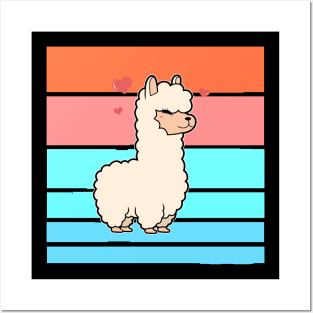 Colourful Alpaca Posters and Art